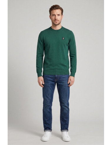 Refrigue maglia girocollo con logo patch R4059M261 [1b67e296]