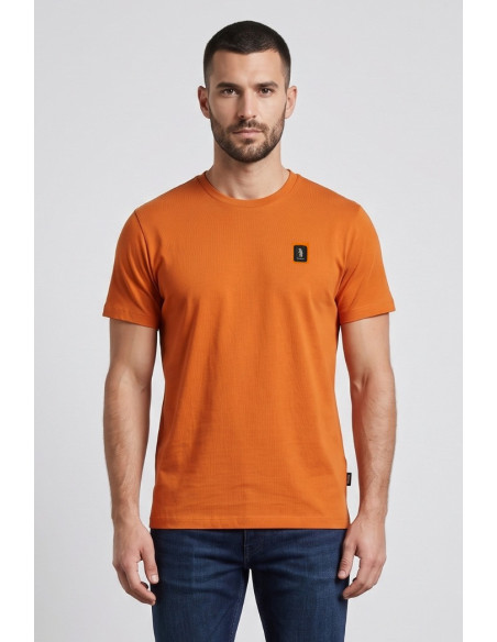 Refrigue t-shirt in jersey con logo patch R4529M261 [71b25393]