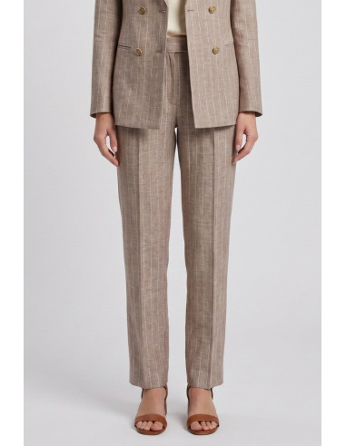 Markup tailleur gessato in misto lino e cotone MW1660003 [6f0c053a]
