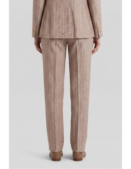Markup tailleur gessato in misto lino e cotone MW1660003 [b62a4637]