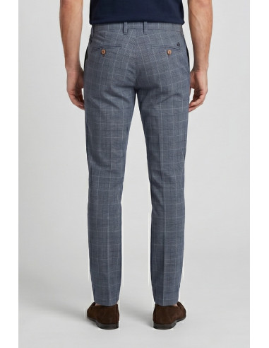 Guy pantalone a quadri in cotone stretch Spider232yk-1035bstp m50037 [b0ab4132]