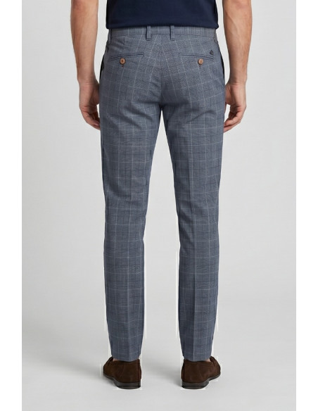 Guy pantalone a quadri in cotone stretch Spider232yk-1035bstp m50037 [b0ab4132]