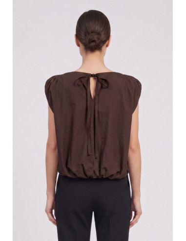 Maidoma blusa in cotone con dettaglio fiore pe26f183/ma8441 [3058cb21]