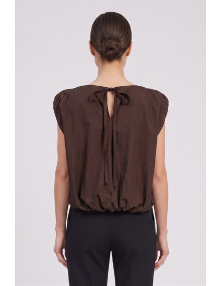 Maidoma blusa in cotone con dettaglio fiore pe26f183/ma8441 [3058cb21]
