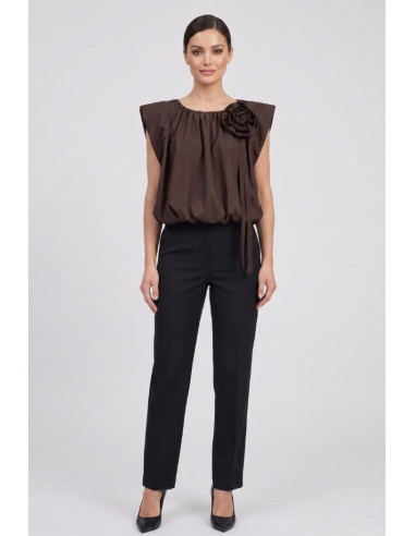 Maidoma blusa in cotone con dettaglio fiore pe26f183/ma8441 [87450a25]
