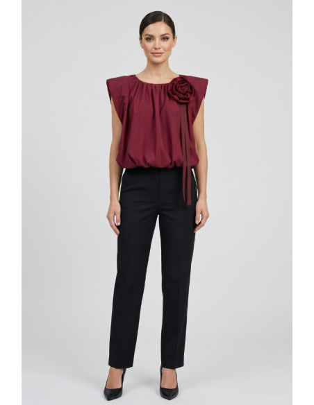 Maidoma blusa in cotone con dettaglio fiore pe26f183/ma8441 [6f81603d]