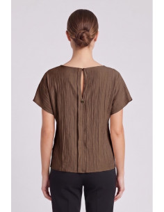 Maidoma blusa in viscosa stretch con dettaglio piume pe26f183/ma8449 [c49eb711] 2