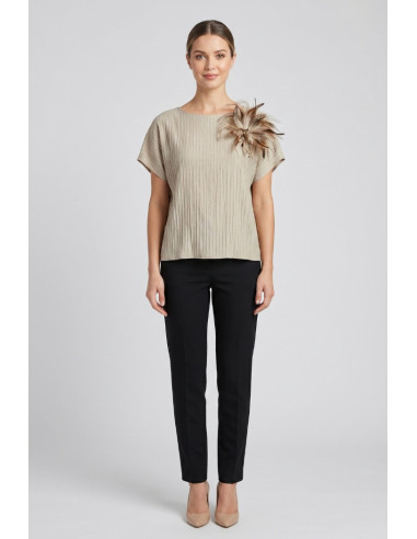 Maidoma blusa in viscosa stretch con dettaglio piume pe26f183/ma8449 [b1c653b6]