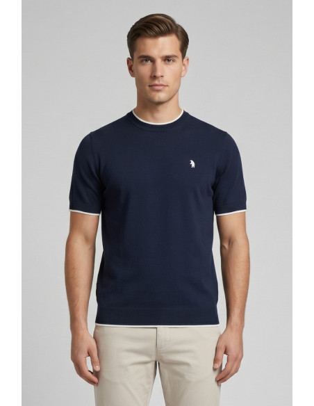 Refrigue maglia in filo di cotone con contrasti R4064M261 [0590e34f]