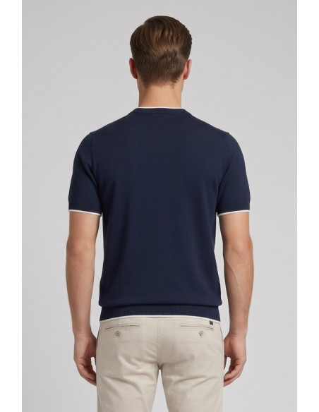 Refrigue maglia in filo di cotone con contrasti R4064M261 [dcb6a042]