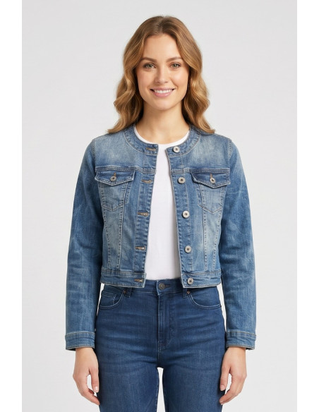 PDK giubbino in denim di cotone stretch 2225PGJ9566 [a1ab4434]