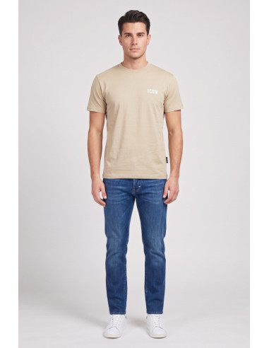 Icon t-shirt in cotone con ricamo logo IUPRET001 [ff1670e6]