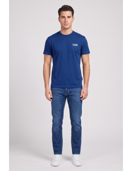 Icon t-shirt in cotone con ricamo logo IUPRET001 [40de6de9]