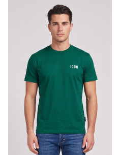 Icon t-shirt in cotone con ricamo logo IUPRET001 [374c1364]