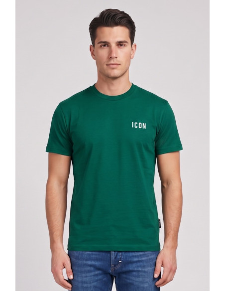 Icon t-shirt in cotone con ricamo logo IUPRET001 [374c1364]