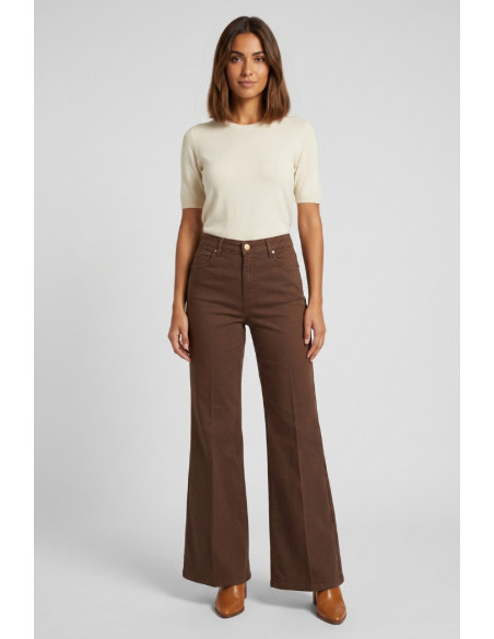 Fly Girl pantalone flare in cotone stretch 31329/02 [5ba7322c]