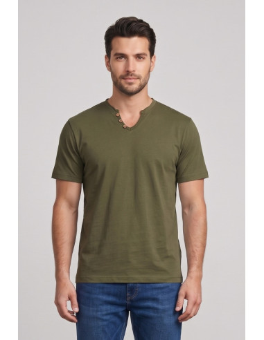 Urban Ring t-shirt in jersey di cotone con bottoni sul collo UR1110042 [3af8e893]