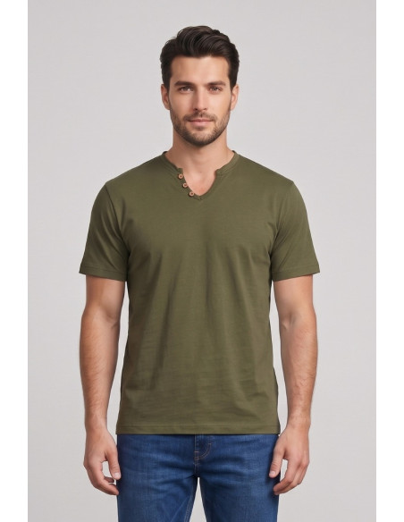 Urban Ring t-shirt in jersey di cotone con bottoni sul collo UR1110042 [3af8e893]