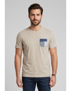 Guy t-shirt in jersey di cotone con taschino Cabrio118-sb M49889 [62b72d9c]