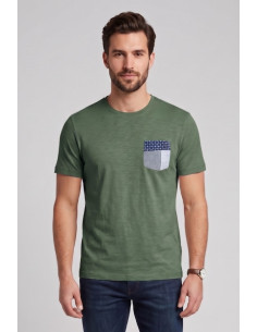 Guy t-shirt in jersey di cotone con taschino Cabrio118-sb M49889 [7319cf64]