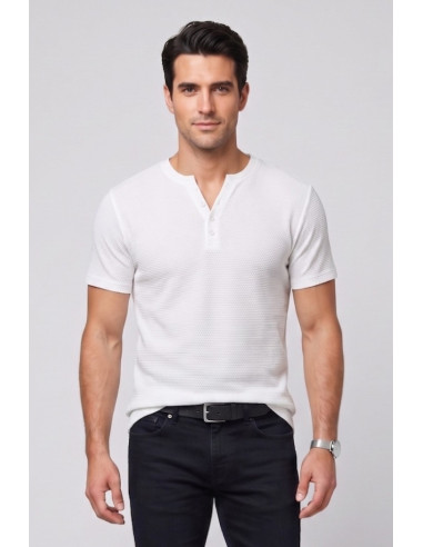 Guy t-shirt in cotone traforato Cabrio127-yuta jef M49893 [3e6ca28e]