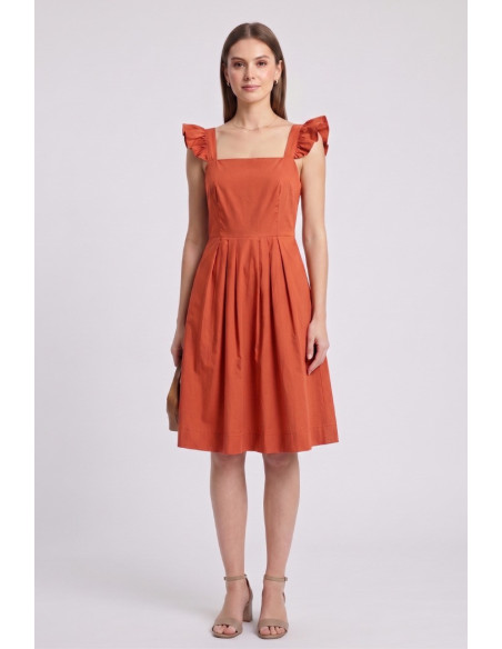 Fresh Flower abito in popeline di cotone con ruches FD618 [fe13d769]