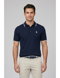 Refrigue polo in filo di cotone con contrasti R5012M261 [7d9dcb54]