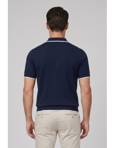 Refrigue polo in filo di cotone con contrasti R5012M261 [a4bb8859]
