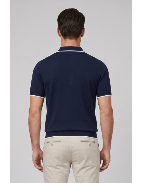 Refrigue polo in filo di cotone con contrasti R5012M261 [a4bb8859]