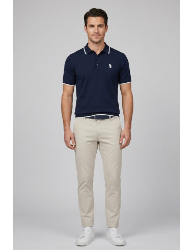 Refrigue polo in filo di cotone con contrasti R5012M261 [13a6495d]