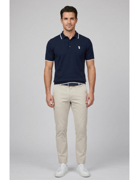 Refrigue polo in filo di cotone con contrasti R5012M261 [13a6495d]
