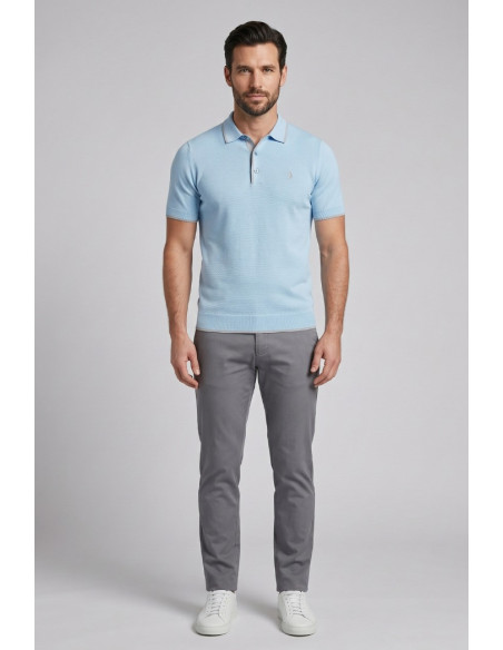 Refrigue polo in filo di cotone con contrasti R5012M261 [1bf4398e]