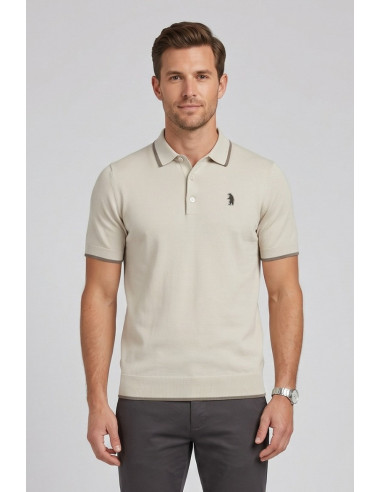Refrigue polo in filo di cotone con contrasti R5012M261 [d3f931f3]