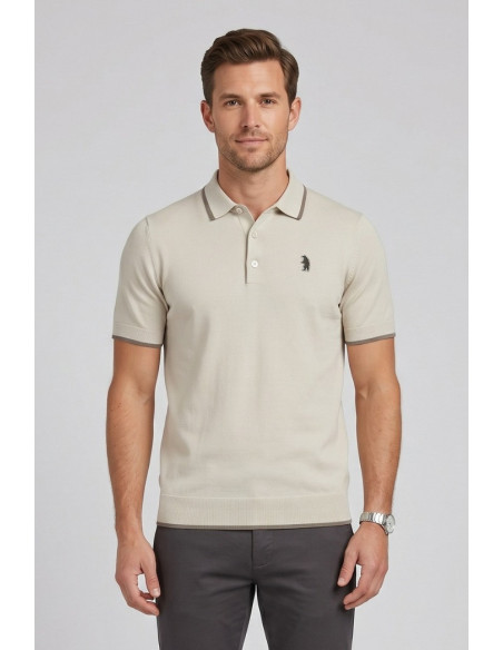 Refrigue polo in filo di cotone con contrasti R5012M261 [d3f931f3]
