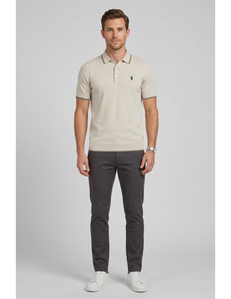 Refrigue polo in filo di cotone con contrasti R5012M261 [bdc2b3fa]