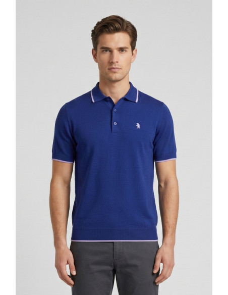 Refrigue polo in filo di cotone con contrasti R5012M261 [e6d6e229]