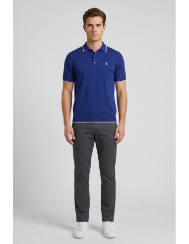 Refrigue polo in filo di cotone con contrasti R5012M261 [88ed6020]
