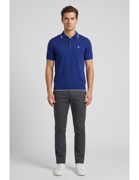 Refrigue polo in filo di cotone con contrasti R5012M261 [88ed6020]