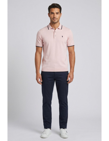 Refrigue polo in filo di cotone con contrasti R5012M261 [e1f7e417]
