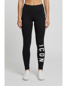 Icon leggings in cotone stretch con maxi stampa logo IDL003 [9a418903]