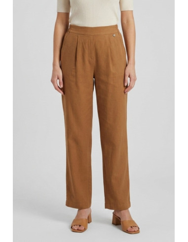 Fresh Flower pantalone in misto lino con pinces FD654 [166606d7]