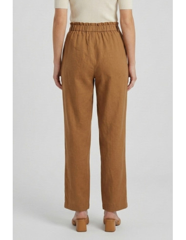 Fresh Flower pantalone in misto lino con pinces FD654 [cf4045da]