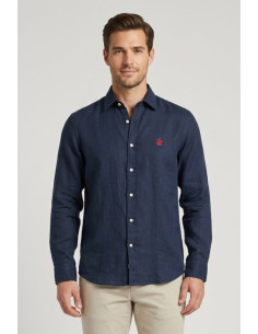 Beverly Hills Polo Club camicia in lino Uran [66d0b16f]