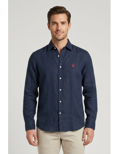 Beverly Hills Polo Club camicia in lino Uran [66d0b16f]