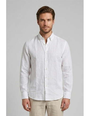 Guy camicia botton down in lino Custom919x-1211 M50090 [e49cf44d]