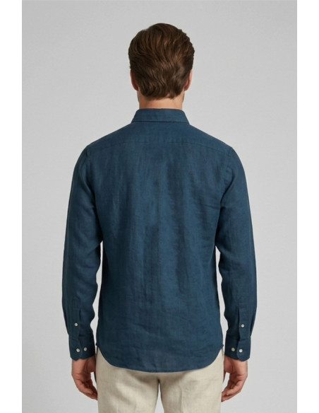 Guy camicia botton down in lino Custom919x-1211 M50090 [a6a40d46]