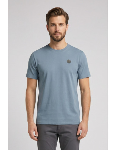 North Sails t-shirt in jersey di cotone stretch con logo patch 693156 [2022aca1]