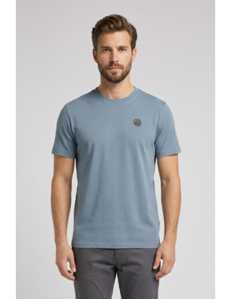 North Sails t-shirt in jersey di cotone stretch con logo patch 693156 [2022aca1]