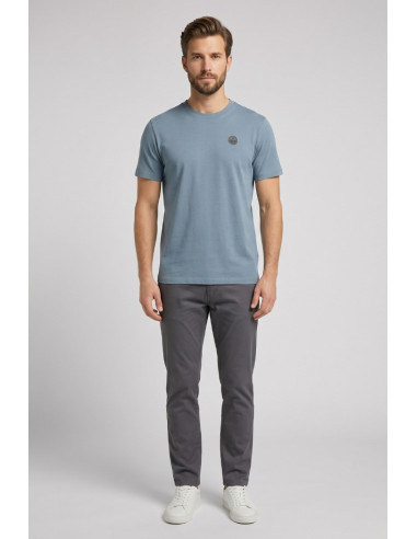 North Sails t-shirt in jersey di cotone stretch con logo patch 693156 [4e192ea8]