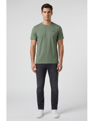 North Sails t-shirt in jersey di cotone stretch con logo patch 693156 [bc338c98]